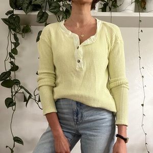 T.La Lime Green Waffle Shirt